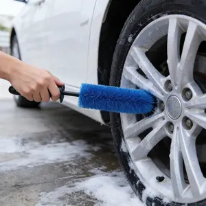Car Wheel HUB Cleaning Brush, Car Rim Cleaner Tool, Car Detailing Brush, Professional Car Wash Accessories, Auto Beauty Care, Automotive Maintenance, Car Detailing Tools, Car Cleaning Supplies