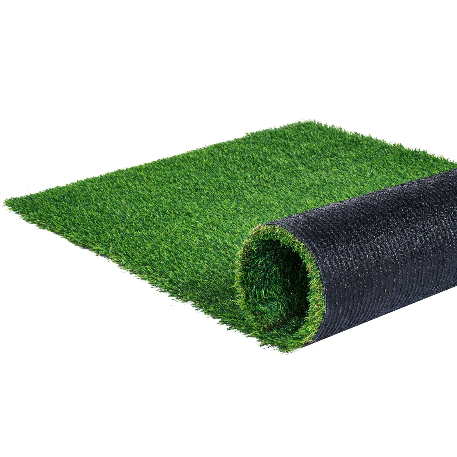 VEVOR Artifical Grass, 5 x 10 ft Rug Green Turf, 1.38"Fake Door Mat Outdoor Patio Lawn Decoration, Easy to Clean with Drainage Holes, Perfect For Multi-Purpose Home Indoor Entryway Scraper Dog Mats