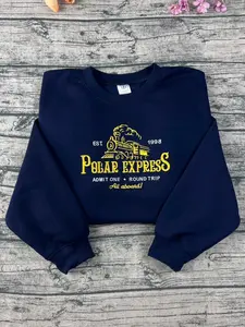 Polar Express Christmas Sweatshirt, Christmas Embroidered Sweatshirt, Polar Express Crewneck, Vintage Christmas Crewneck, Gift for Christmas