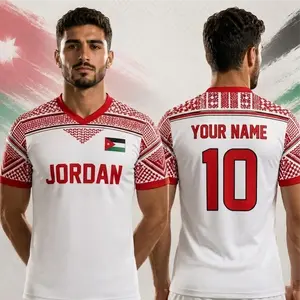 Custom Your Name And Number Jordan Heritage Jersey For Men Women, Personalized Red White Black Sports Shirt, Custom Fan Apparel, Middle East Inspired Athletic Wear, Tournament 2026 Inspired