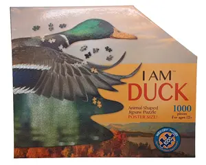 Puzzle Duck 1000 Piece Jigsaw Puzzle Unique Animal Shaped Border