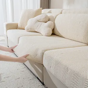 Pure Color Sofa Slipcover, Anti-Dirty Durable Non-Slip Seat Cushion Cover, Pet Friendly, No Fading No Shedding Elastic Sofa Cover