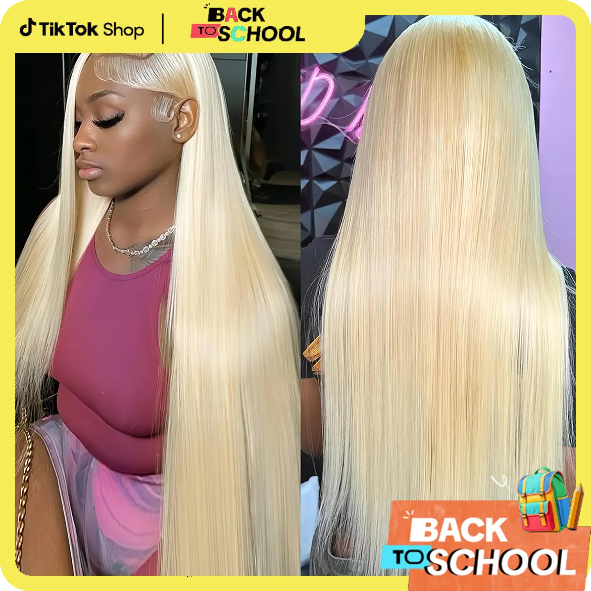 CheetahBeauty 613 Blonde Lace Front Wig Straight 13x6 Lace Frontal Human Hair For Women Brazilian Virgin Hair 10A Grade Pre-Plucked Natural Hairline #TikTokShopBackToSchool