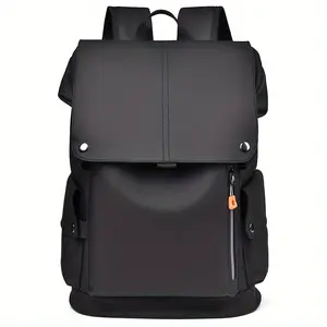 PU Leather Double-Shoulder Business Backpack Travel Computer Large Capacity for Men Bag Workwear Style Trendy Bag