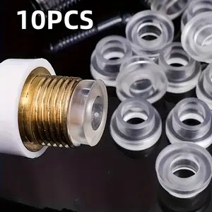 10/20 Silicone Faucet Seals with Lock Clip, Leak-Proof Adapter, Universal Fit for Sink, Bathtub, Shower Head, Non-Drinking Use