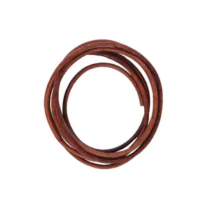 Mahogony Round Leather Cord, 2mm, (9ft)
