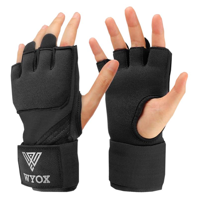 WYOX Gel Boxing Hand Wraps Inner Gloves for Men & Women, 80cm Quick Wrist Straps, Padded Knuckle Protection for Muay Thai Kickboxing, Hand Wraps for Boxing & Martial Arts