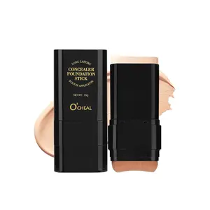 O'CHEAL Face Foundation ContourStick Long-wear Lightweight Brighten StickBlemish Contouring Face Concealer BeautyMakeup 01#IVORY dual Cosmetic skin tint ColorChanging Full Coverage, Christmas gift