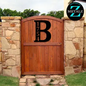 Personalized Metal Monogram Address Sign Outdoor Family Name