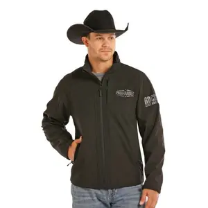 Powder River Outfitters Men's Black Softshell Logo Jacket 92-9645-01