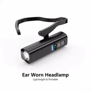 Ear Worn Headlamp, Motion-Sensor LED Headlight – Lightweight & Adjustable for Work, Camping, Running High Lumen Flashlight Multifunctional Flashlight