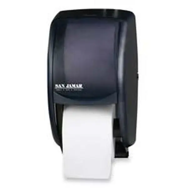San Jamar SJMR3500TBK Plastic Tissue Holder, Bathroom Tissue Dispenser - 7.50in x 7in x 12.75in, Black-Pearl, Plastic Tissue Holders