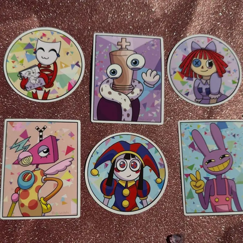 Digital Circus fanart stickers, buttons, and mini buttons