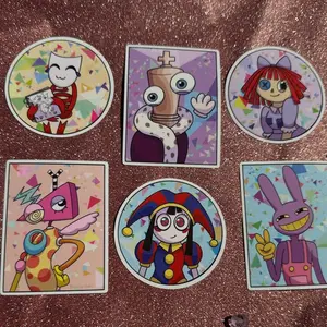 Digital Circus fanart stickers, buttons, and mini buttons