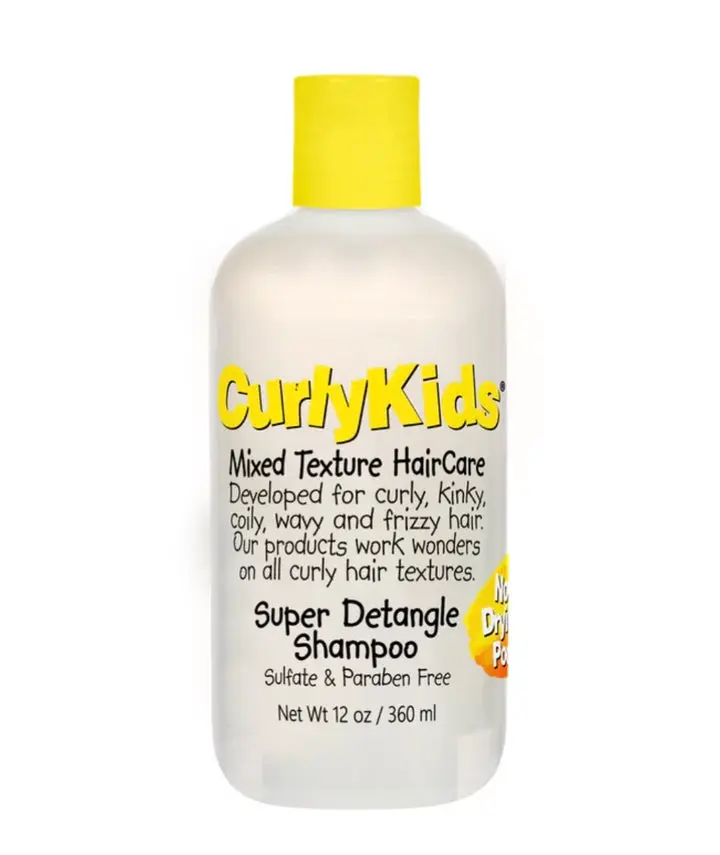 Curly Kids Super Detangling Shampoo, Nourishing Liquid Formula for Kids' Natural Curls and Curly Hair, 12 oz, Bouncy Curls, Children, Fragranced