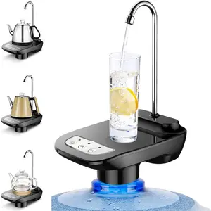 Drinking Water Dispenser Pump, Automatic Electric Drinking Water Bottle Pump for 1-5 Gallon Water Jugs, Black