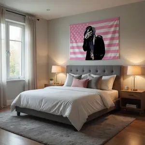 King of Pop 90s Style House Flag, American Singer Flag, Music Lengend Flag