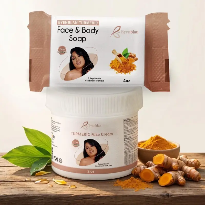 Grimèl Dyòl Nwè face Set  Skin Repair Moisturizing Smoother Cream Exfoliate
