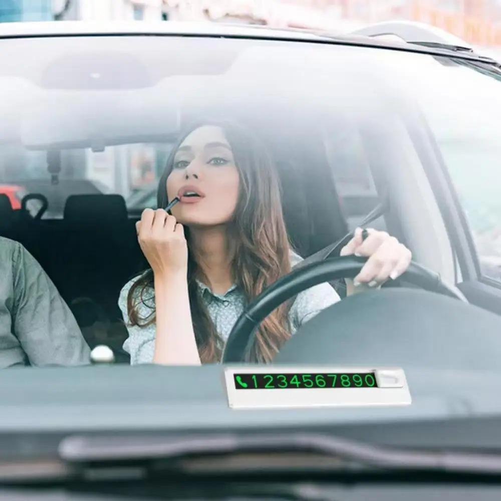 1pc Beautiful and Simple Temporary Parking Number Plate,with 5 Sets of Numbers, Economical and Practical 1pc Beautiful and Simp