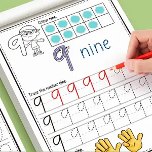 Number Tracing Book 0-30, Early Education Writing Practice, Focus Training Learning Notebook, Educational Toy for Kids, Learning Materials