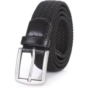 Men's Stretch Woven 1.3" Wide Elastic Braided Belts