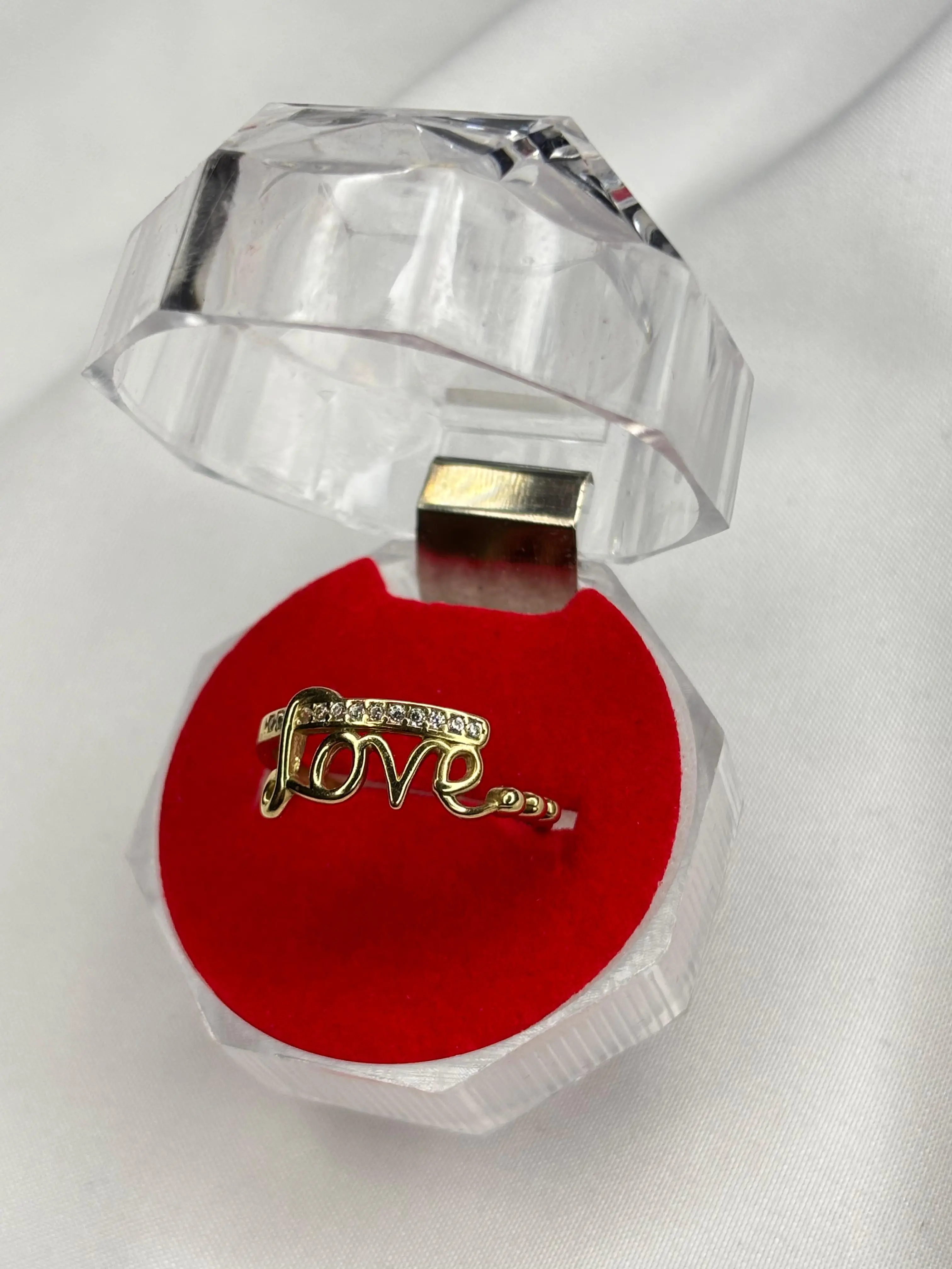Elegante anillo udeal para regalar el oro 10k zize 7