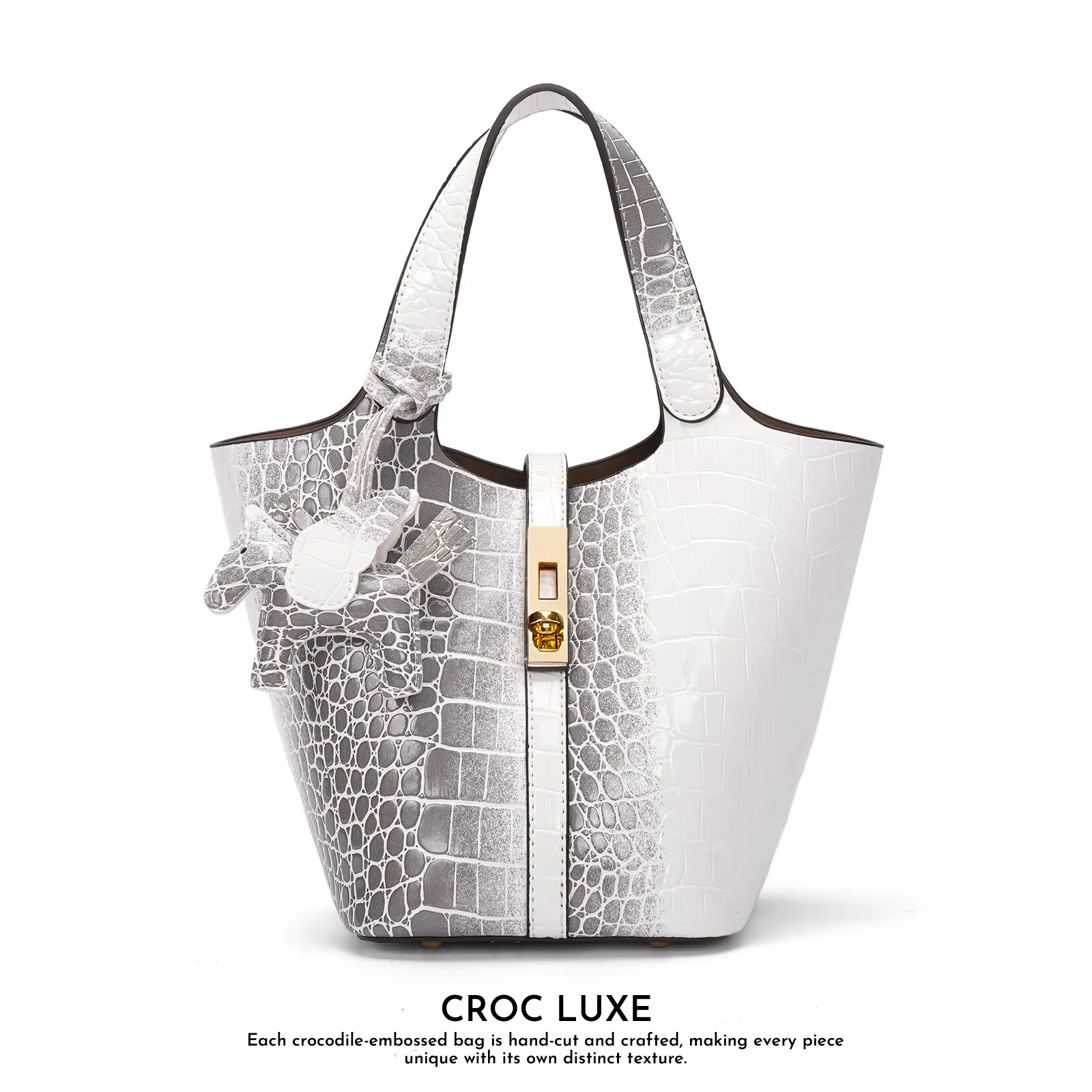 CROC LUXE-white gray