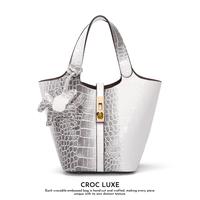 CROC LUXE-white gray
