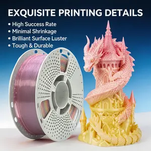 Gryddle 1.75mm PETG Gradient 3D Printer Filament, 1.0kg(2.2lbs) with Spool, Dimensional Accuracy ±0.02mm, High Toughness, Compatible with AMS FDM Left/Right/Left-Side Printing, Ideal for Model Making & High Precision Parts Printing
