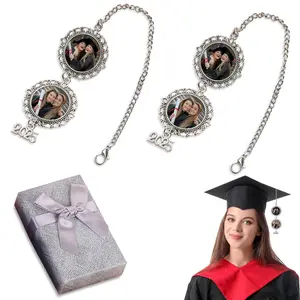 2025 Custom Graduate Photo Charm Tassel For Graduation Cap Decorations  Personalized Memorial Picture And Gown Ceremony Gift