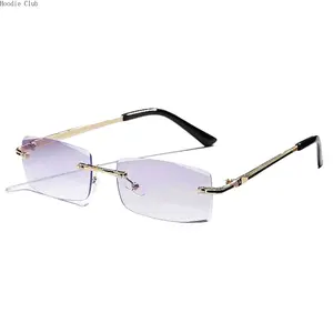 1 Pair Men’s Square Semi Rimless Blue Light Blocking Glasses, Lightweight Computer Eyewear for Eye Strain Relief, Comfortable Anti Fatigue Lens Glasses for Daily Work Office Gaming Study Use, Minimalist Fashion Eye Protection Accessories for Casual Wear