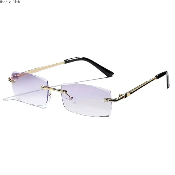 Men’s Square Semi-Rimless Blue Light Glasses - 1 Pair Lightweight Anti-Fatigue Computer Eyewear, Minimalist Fashion Eye Protection for Office, Gaming Use (Sports & Outdoor Men's Sports Sweat Suit Compatible Note)