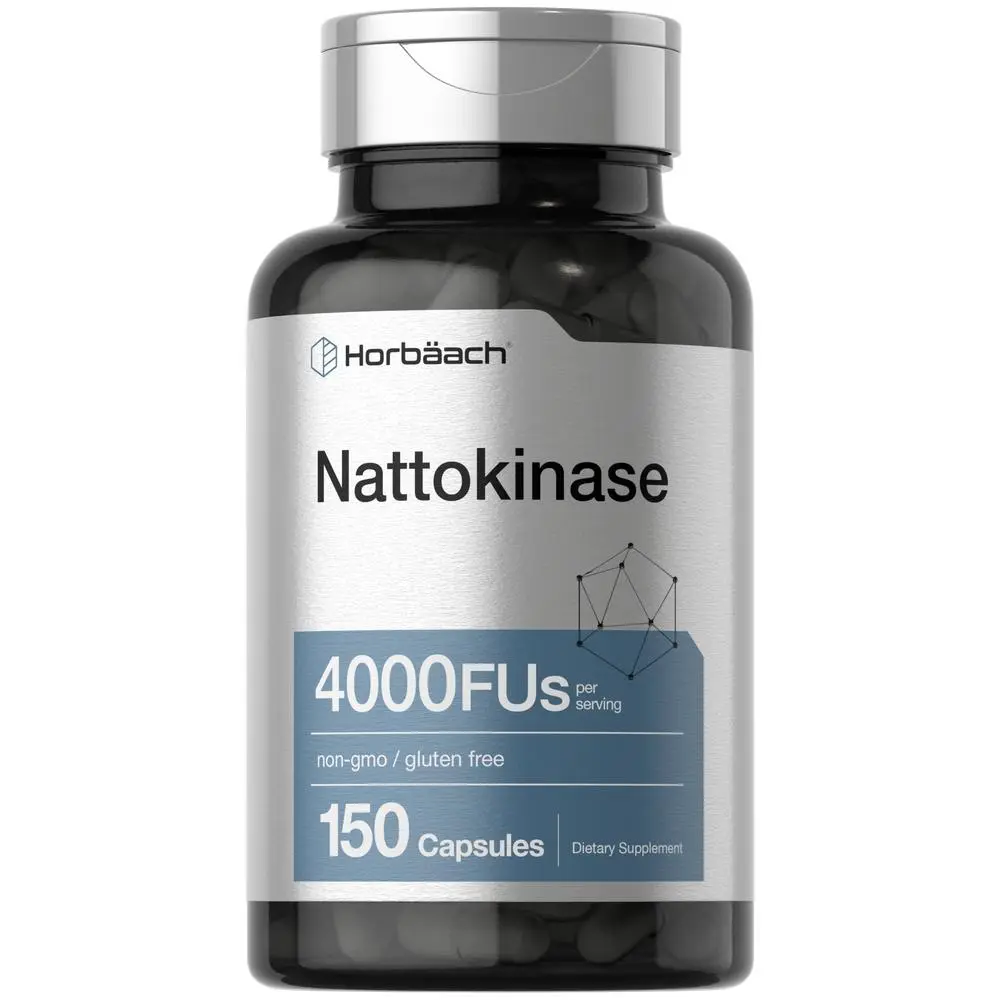 Horbäach Nattokinase Supplement 4000 FU | 150 Capsules | Non-GMO, Gluten Free Horbäach Nattokinase Supplement 4000 FU | 150 Capsules | Non-GMO, Gluten Free