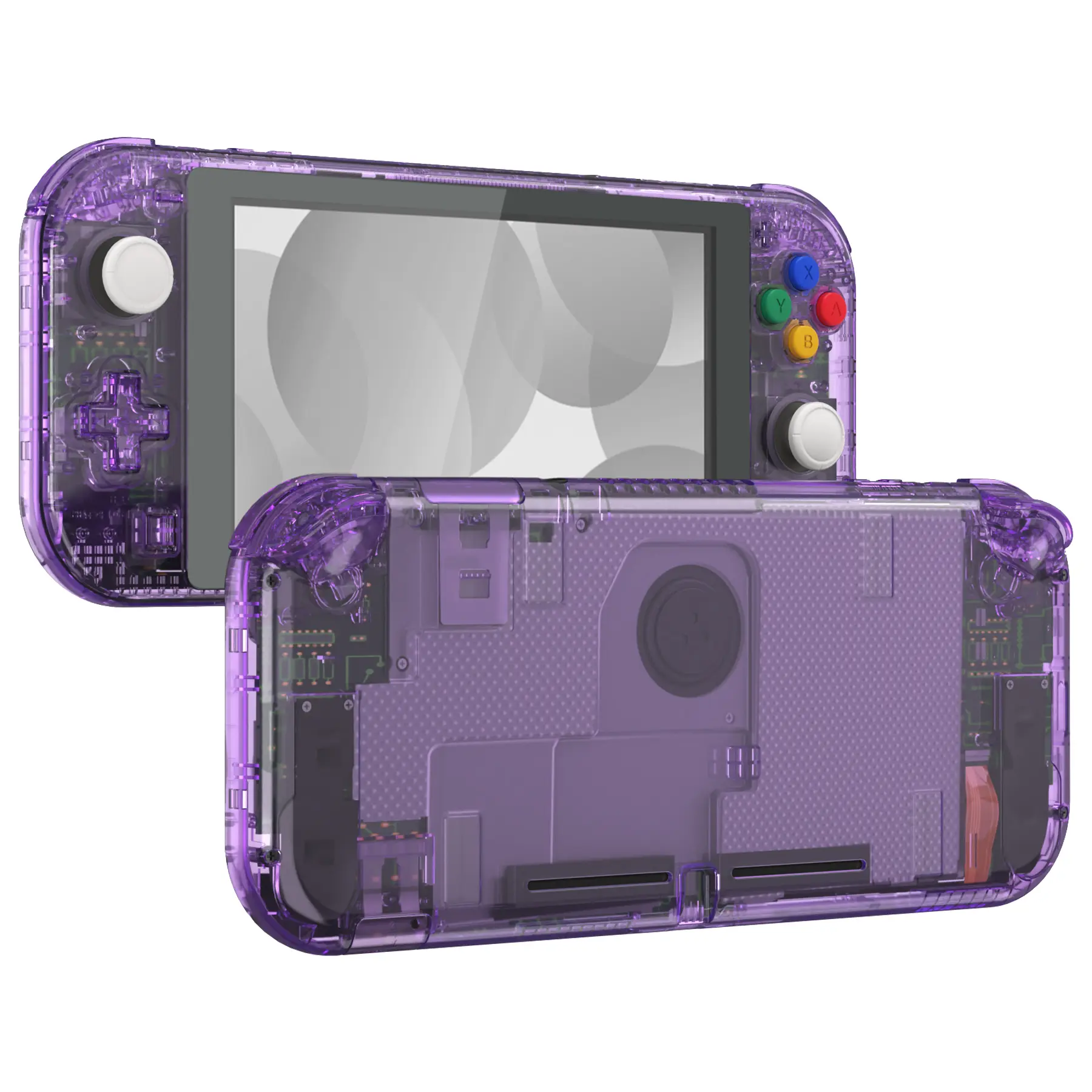 eXtremeRate Durable DIY Replacement Shell Cover for Nintendo Switch Lite - Gaming Console Accessories, Tempered Screen Protector, Screws, Cleaning Kit, Custom NSL Handheld Controller Housing [Console NOT Included]