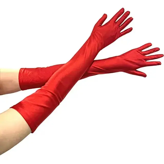 21'' Satin Elbow-Length Gloves for Women - 1920s Style