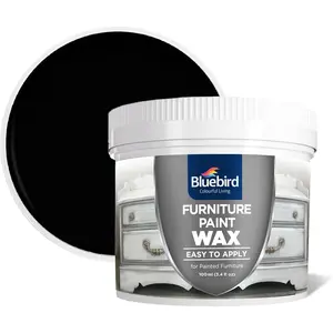 Furniture Paint Wax - 3.38 Fl Oz (100 ML) - Lasting Protective Finish, Fast Drying, Odor-Free, Non-Hazardous (Black)