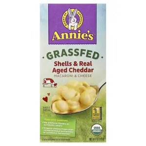 Annie's Homegrown Grassfed Macaroni & Cheese, Shells & Real Aged Cheddar, 6 oz (170 g)