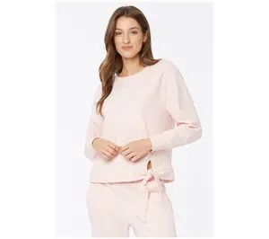 NYDJ Forever Comfort Front Tie French Terry Sweatshirt