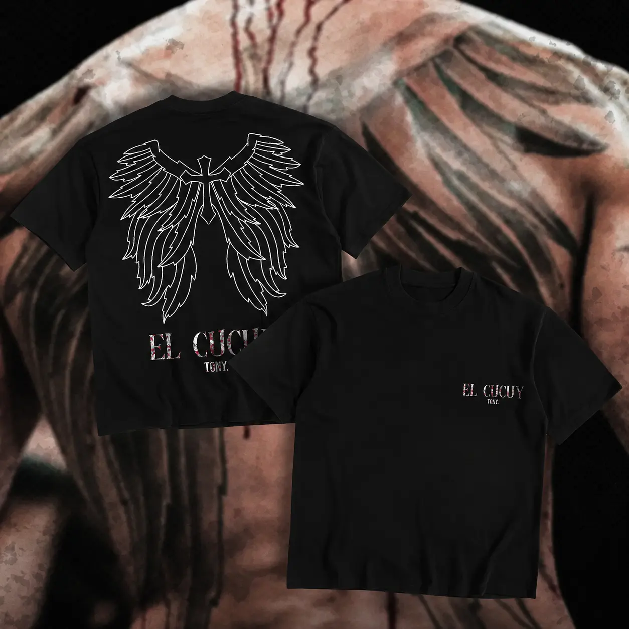 Tony Ferguson El Cucuy Wings Heavy Cotton T-Shirt Tony Ferguson Graphic Tee UFC Combat Sports Fan Shirt MMA Fight Night Shirt Gift for Men Women American Made Fightwear - Menswear