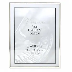 212 MAIN Traditional Heavy Gauge Rectangular Steel Photo Frame, Metal Decor Frame for Baby Room Decor, 0.77 in. Silver