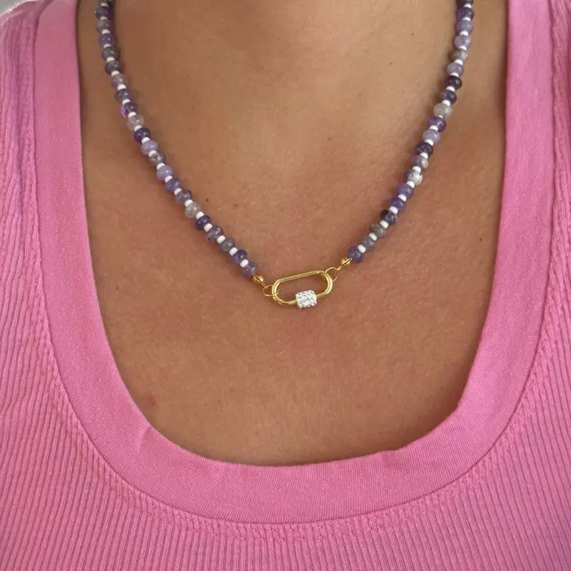 Natural Amethyst Stone Necklaces