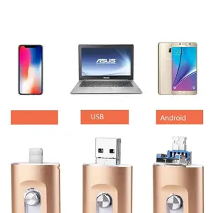 4in1 USB 3.0 External Storage Flash Drive for iPhone Type-C, 64GB-1TB, OTG Pen Drive, Thumb Drive, Micro USB Stick for iOS Android PC