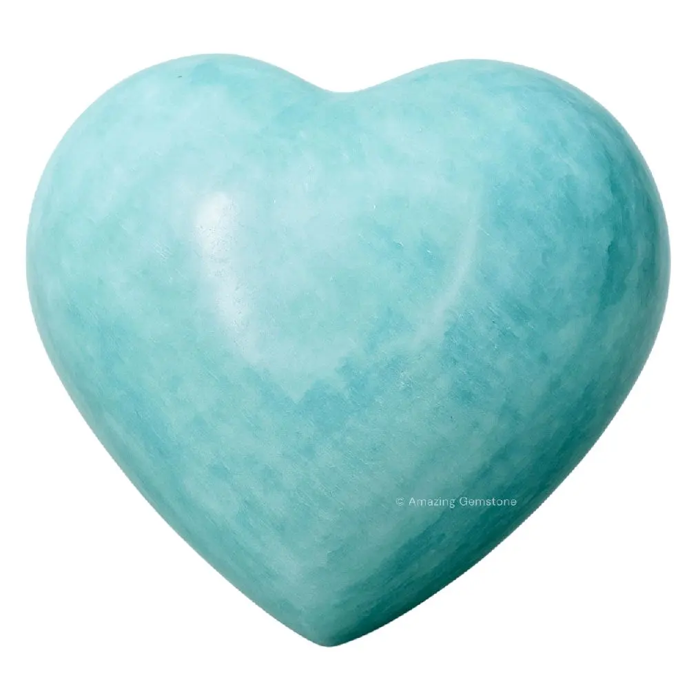 Amazonite Heart Palm Stone