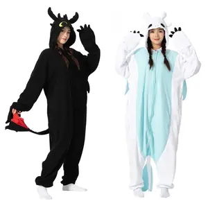 Animal Kigurumi Costume Halloween Onesie Toothless For Women Men Adult Kids Pyjamas Cartoon Pajama Cosplay Party Homewear