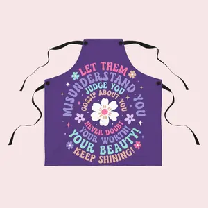 Apron, Let them, let them misunderstand you let them judge you Purple apron, Cooking apron, Chef apron, Kitchen apron, Gift for cooks,