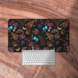 Desk Mat Dark Academia, Desk Mat Frog, Witchy Mouse Pad, Mystical Forest Laptop Mat, Dark Academia Desk Decor, Witchy Desk Accessories, Desk Mat Gifts