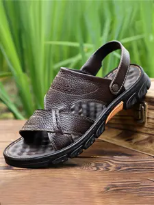 Men's Adjustable Buckle Sandals, Thick Soled Sandals, Non-Slip Thick Sole Breathable Casual Flip-Flops, Convertible Open-Toe Comfort Shoes for Daily Use, Beach, Outdoor, Summer