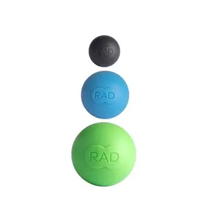 RAD Rounds - Set of 3 Massage Balls for Jaw, Hands and Plantar Fasciitis Myofascial Release, Mobility and Recovery, 3 Count (3 Balls in One Box)