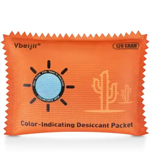 120 Gram (1 Pack) Color-Indicating Desiccant Packs for Storage, Rechargeable Silica Gel Packets, Moisture Absorbers for Gun Safe, 3D Filaments, Cars, Safe, Electronics, Toolboxes