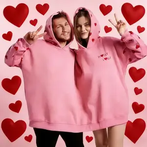 Couples’ hoodies, double-layered hoodies, couples’ sweaters, fun matching hoodies and crewneck sweatshirts, neutral casual wear GARMENTARY